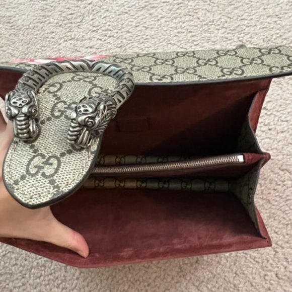 Gucci Dionysus GG Supreme Bloom Floral Medium Shoulder Chain Bag New Authentic - Picture 9 of 10